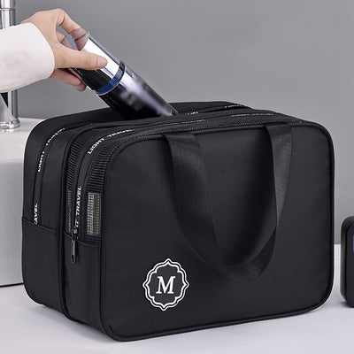 Neceser de viaje con compartimentos múltiples para mujer.