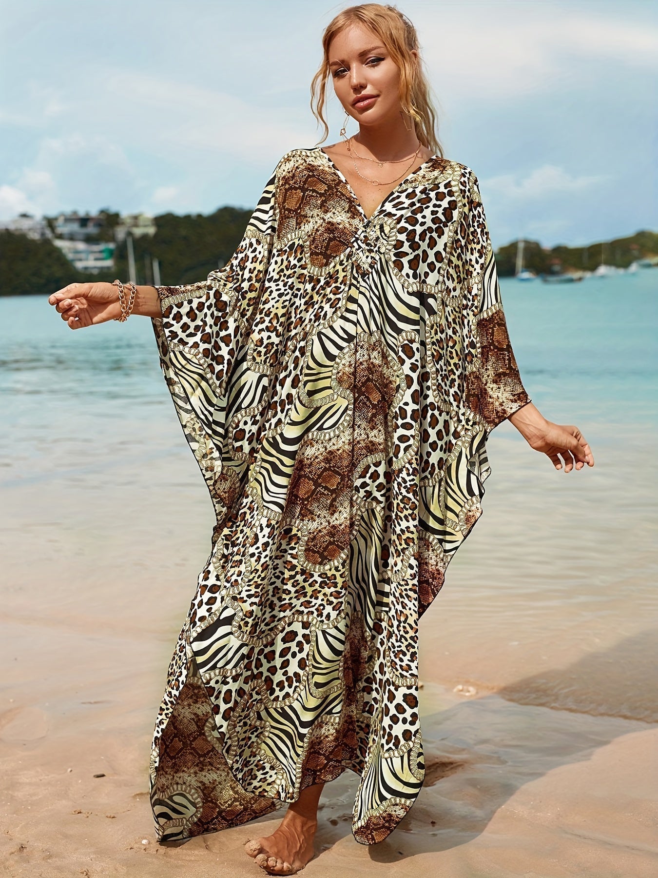 SANDRA|🌴 Vestido Tropical de Fibra de Bambú 🌴