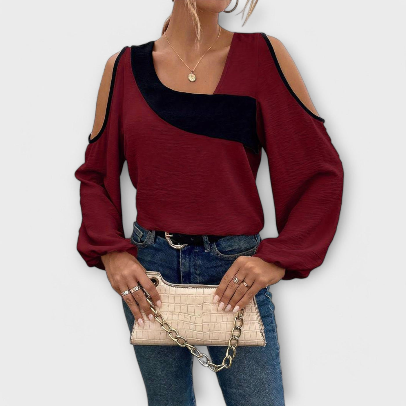 SARA|  Blusa con Escote Cuadrado