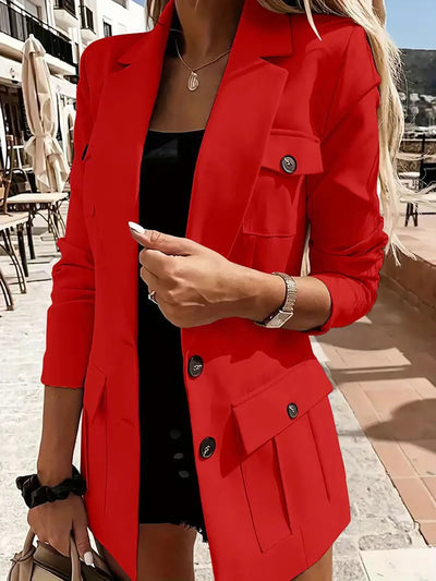 Eva - Elegante blazer de manga larga con cuello de solapa