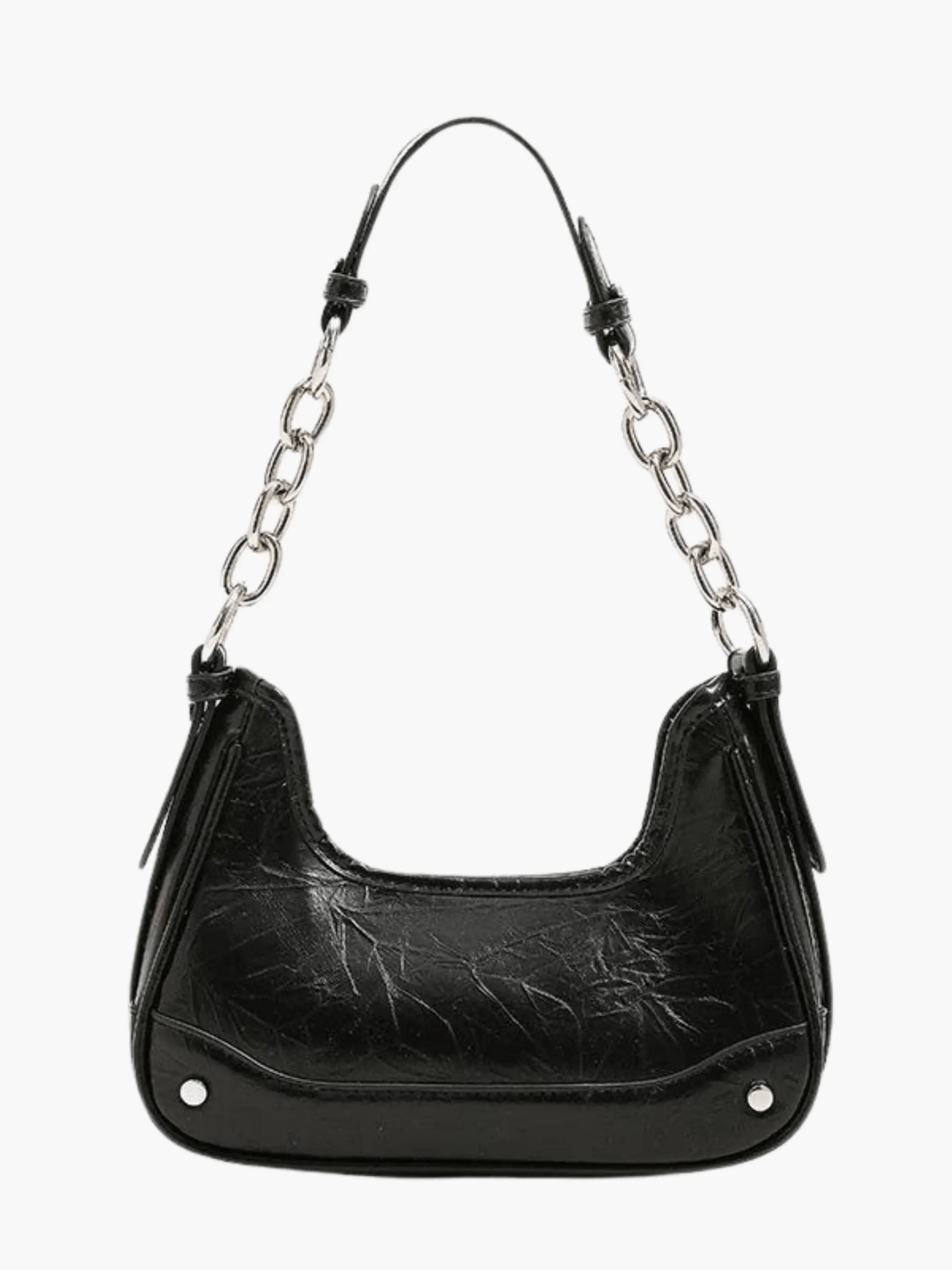 Bolso de Hombro de Mezclilla con Cadena Plateada – Moderno y Compacto