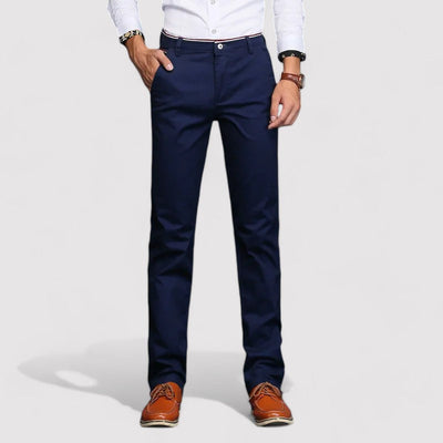 LUIS| Pantalones casuales de negocios, corte regular, para todas las estaciones, diseño elegante..