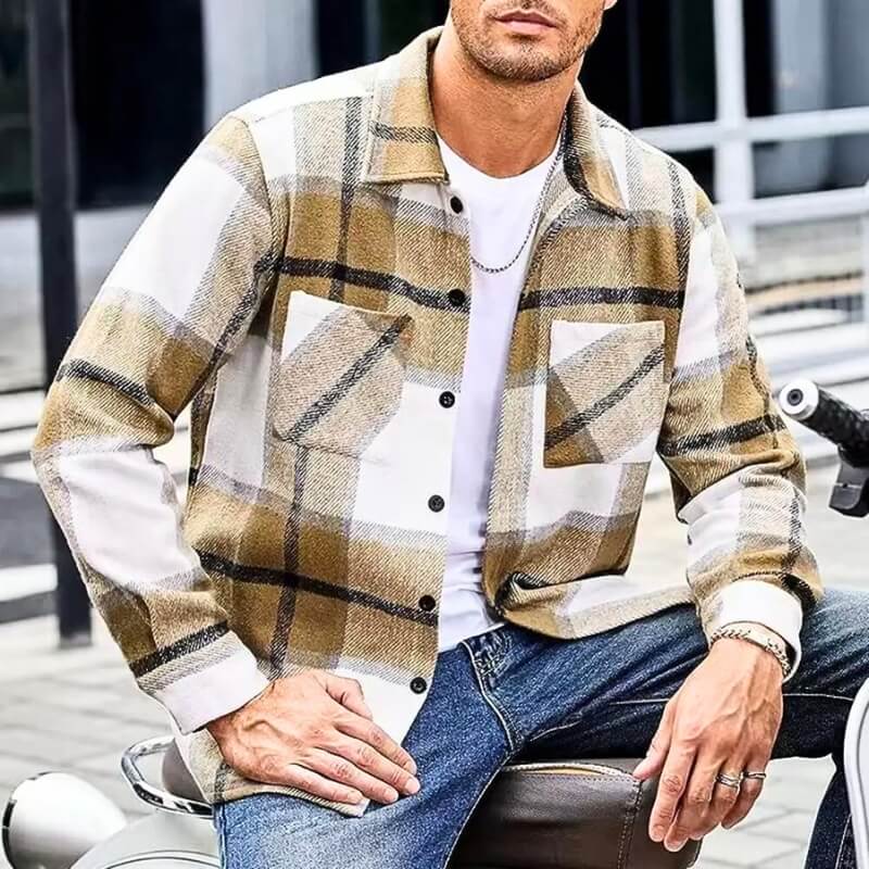 Sobrecamisa de hombre con diseño versátil y estilo moderno ideal para un mira cómodo y elegante