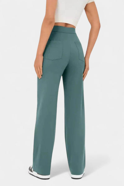 NURIA| Pantalones Rectos de Cintura Alta y Elasticidad
