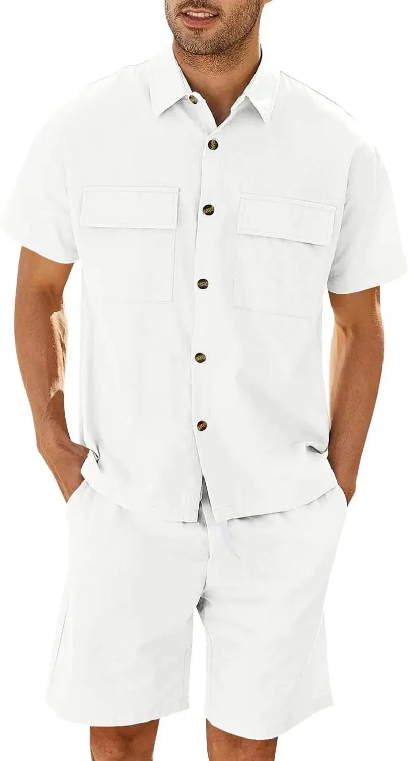 ALEX| Conjunto veraniego de camiseta y pantalón corto para hombre –