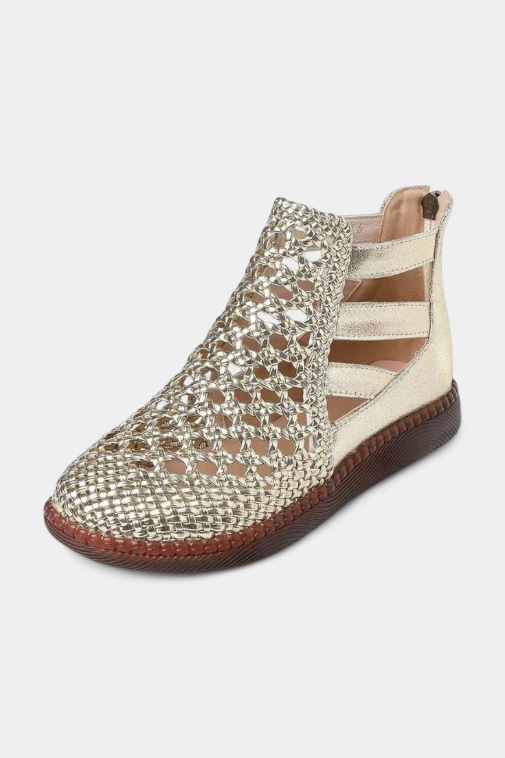 ALICIA| Sandalias Trenzadas con Diseño Calado y Suela Flexible