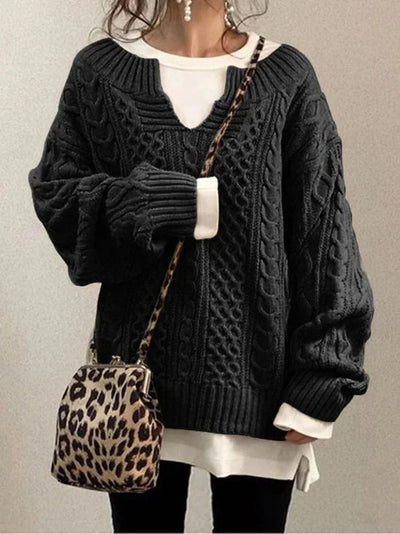 Elena- Elegante suéter oversize abrigado