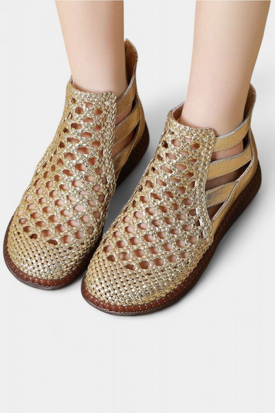 ALICIA| Sandalias Trenzadas con Diseño Calado y Suela Flexible