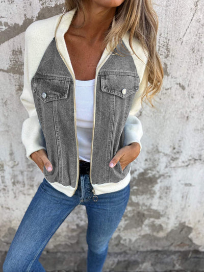 Susan - Chaqueta vaquera elegante con cremallera