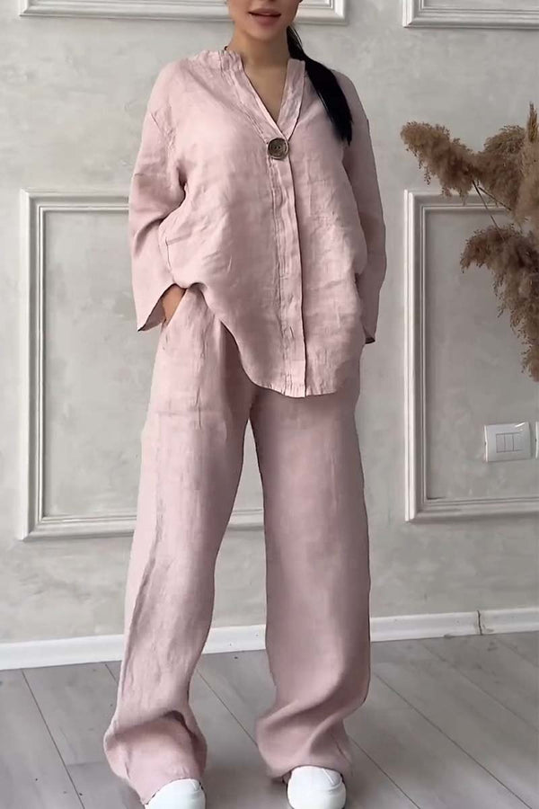 SILVIA| Descubre nuestro conjunto casual de lino y algodón,