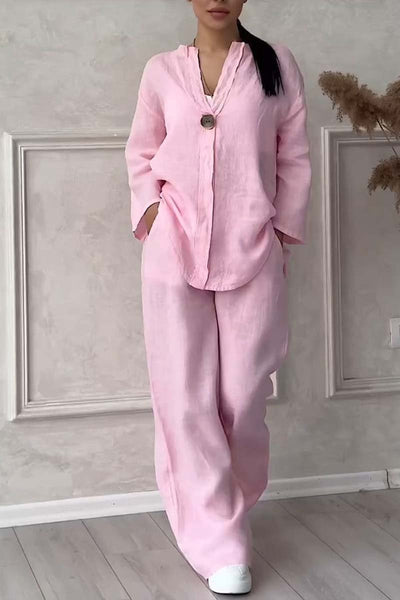 SILVIA| Descubre nuestro conjunto casual de lino y algodón,
