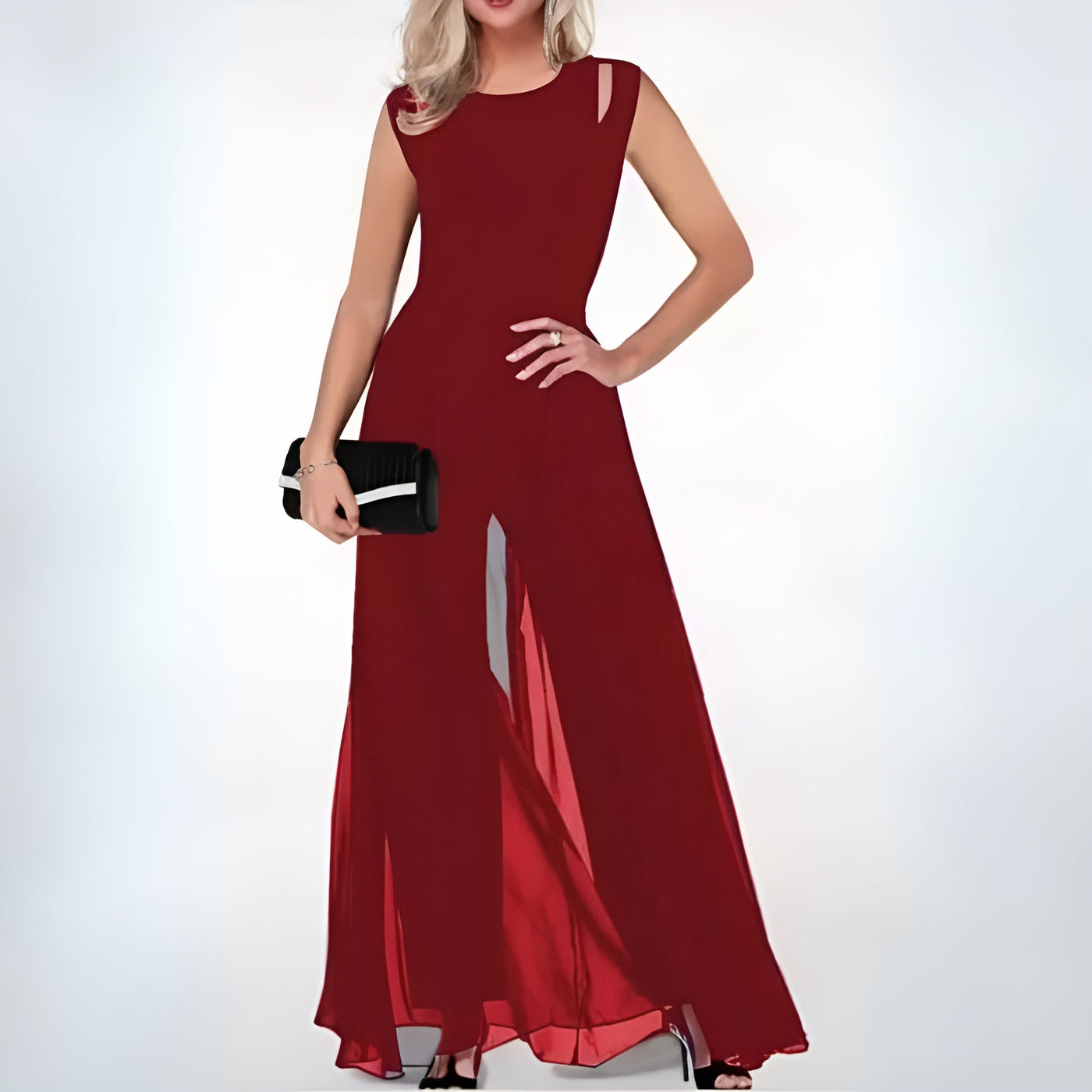 SUSANA| Vestido de noche elegante con hombros descubiertos y corte entallado .