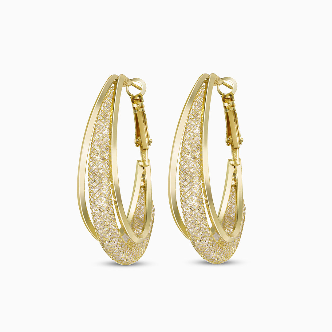 Pendientes aros trenzados de lujo – pendientes elegantes para mujer