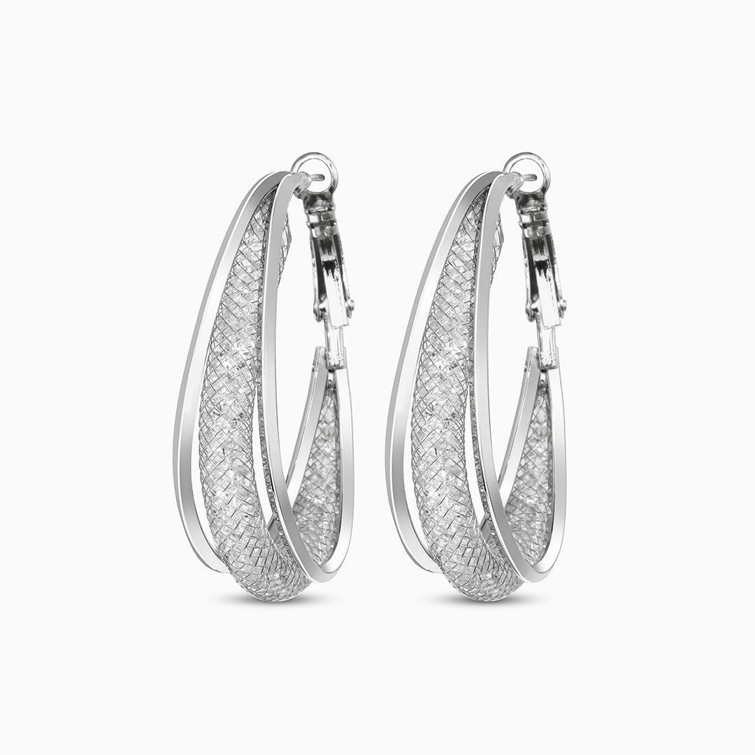 Pendientes aros trenzados de lujo – pendientes elegantes para mujer