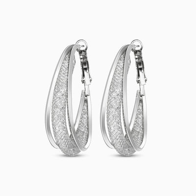 Pendientes aros trenzados de lujo – pendientes elegantes para mujer