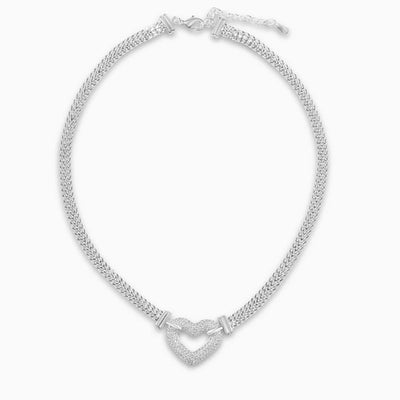 Collar de corazón para mujer – acero inoxidable oro o plata