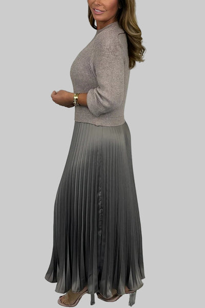 MARÍA | Enterizo de jersey y falda plisada