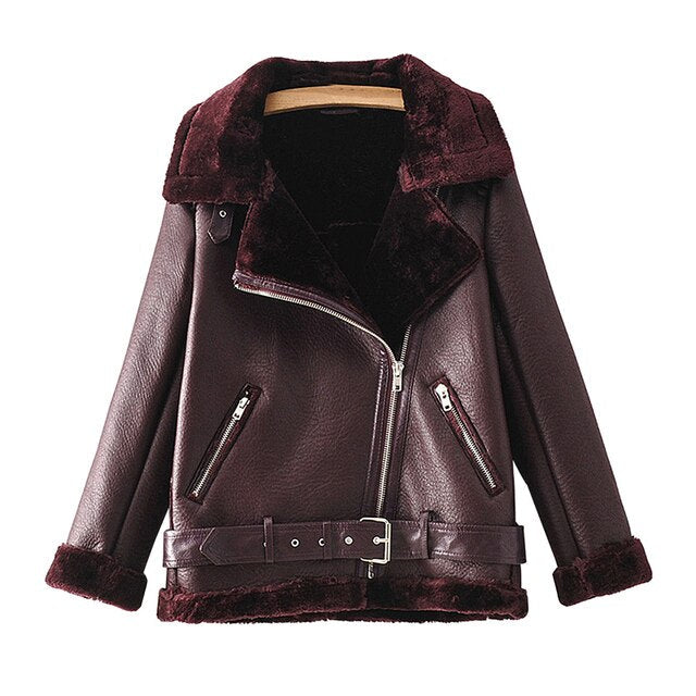 Chaqueta de cuero Mesha
