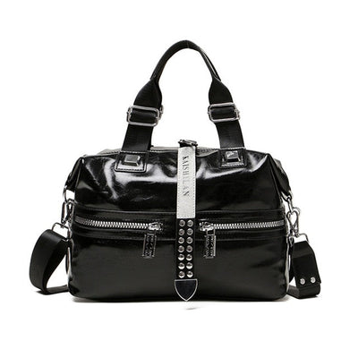 Bolso de cuero con forro de poliester