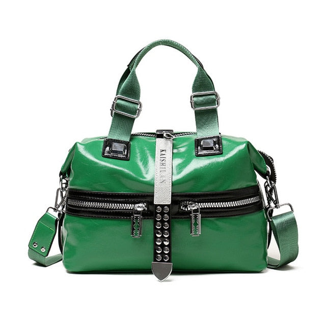 Bolso de cuero con forro de poliester