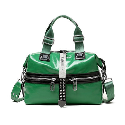Bolso de cuero con forro de poliester