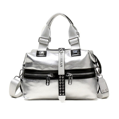 Bolso de cuero con forro de poliester