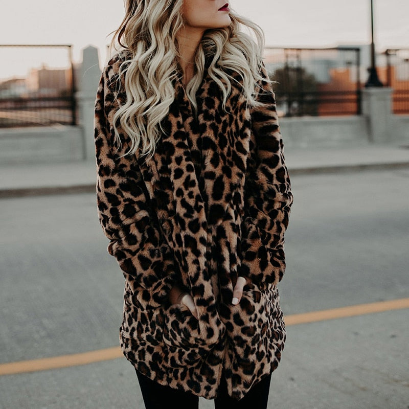 Alicia | Abrigo de leopardo de lujo