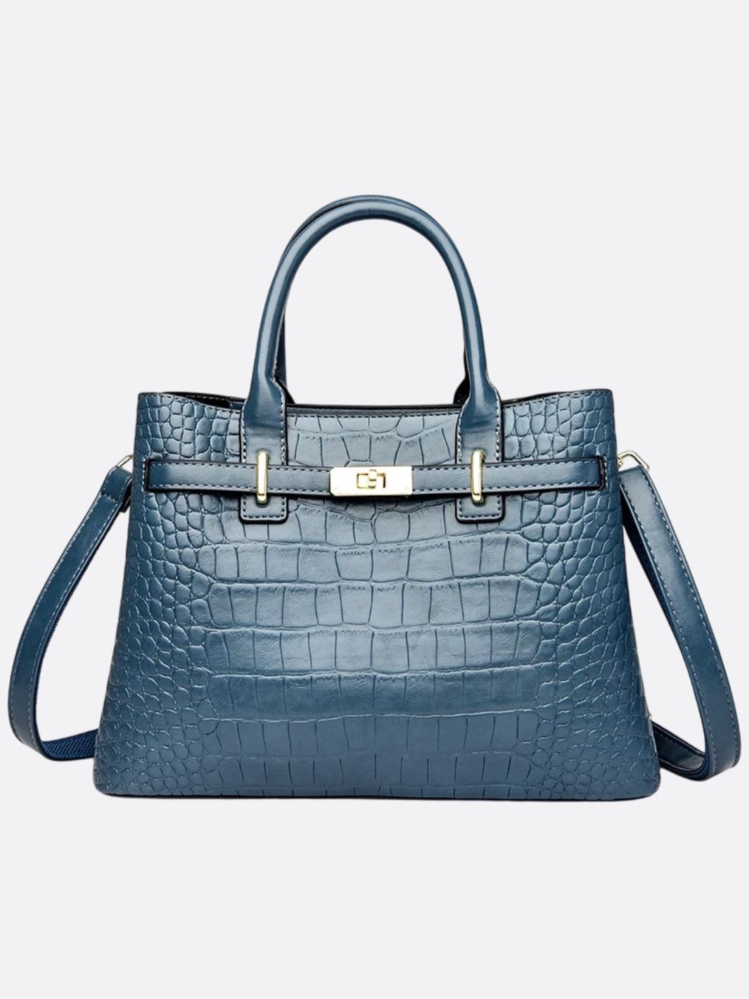 Bolso de Lujo en Piel Roja con Grabado de Cocodrilo