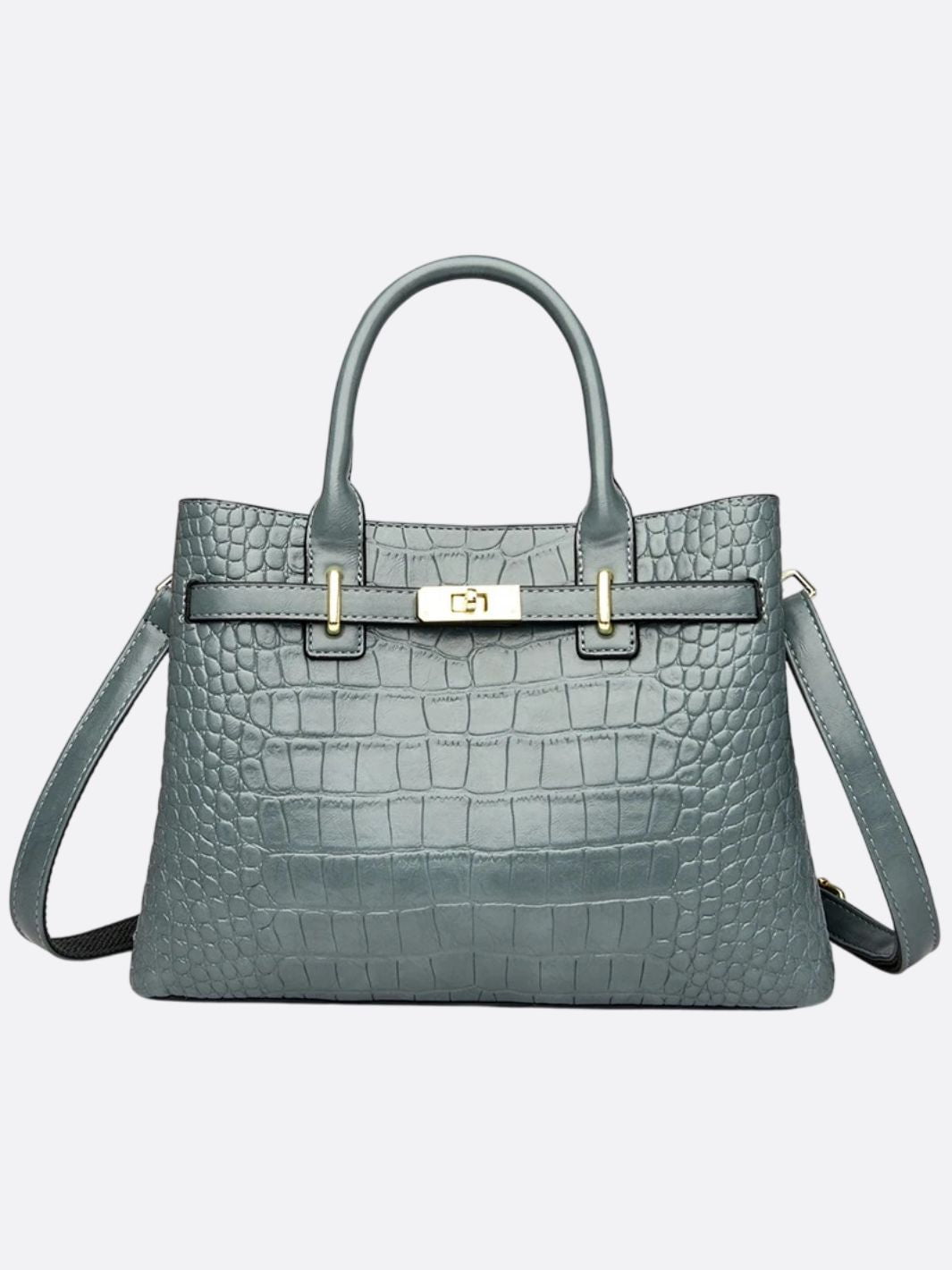 Bolso de Lujo en Piel Roja con Grabado de Cocodrilo