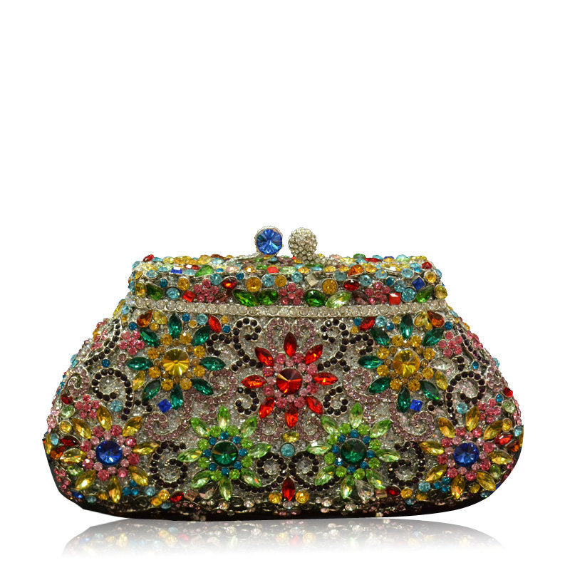Bolso de mano con diamantes de imitacion
