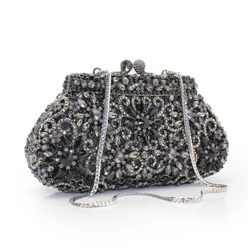 Bolso de mano con diamantes de imitacion
