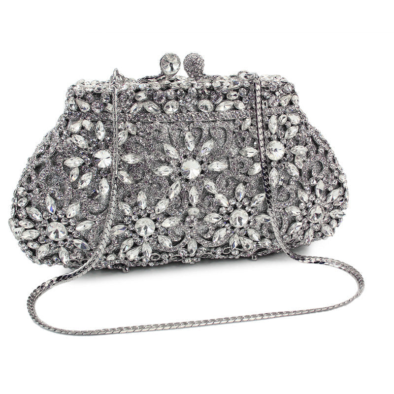 Bolso de mano con diamantes de imitacion