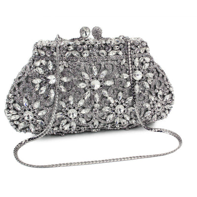 Bolso de mano con diamantes de imitacion