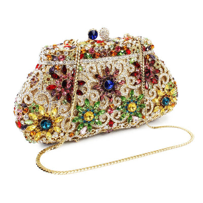 Bolso de mano con diamantes de imitacion