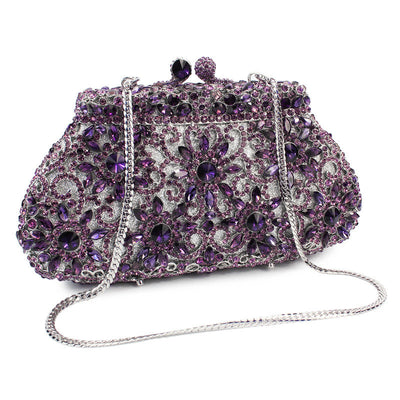 Bolso de mano con diamantes de imitacion