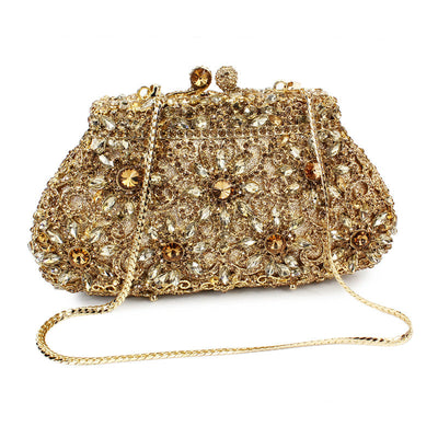 Bolso de mano con diamantes de imitacion