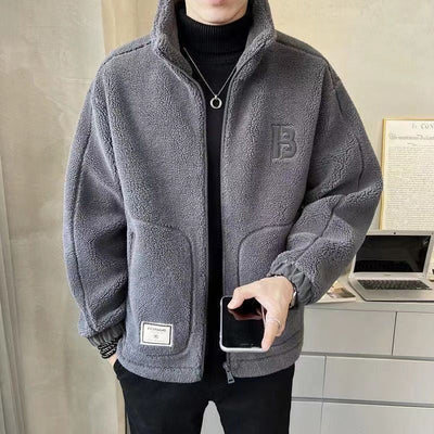 ALEX| Chaqueta polar corte holgado,cremallera y cuello alto.