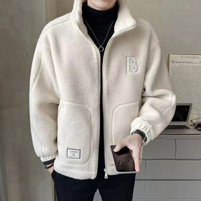 ALEX| Chaqueta polar corte holgado,cremallera y cuello alto.