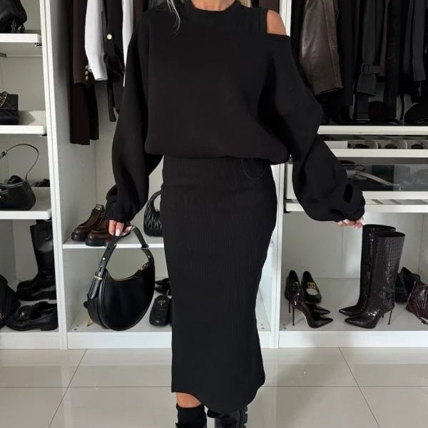Sandra | Conjunto de dos piezas de vestido con mangas y top