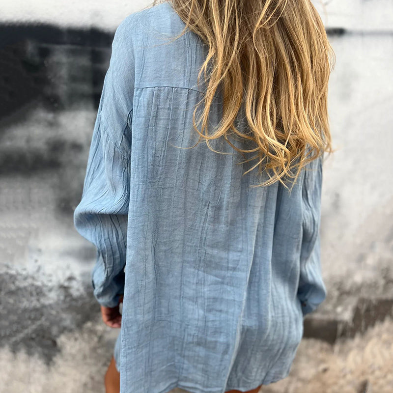YOLANDA™ | Camisa larga-vestido, encanto natural.
