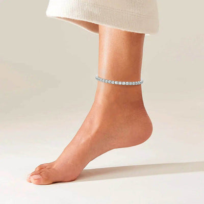 Tobillera tipo tenis con circonitas – elegante y versátil