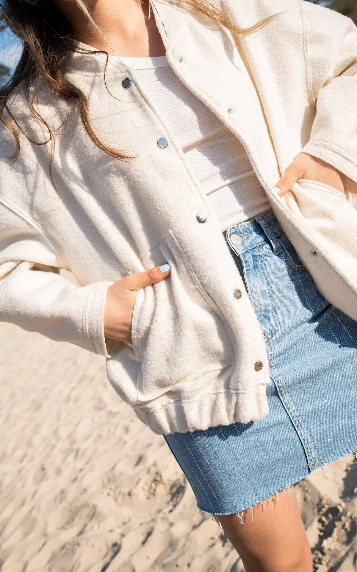 SEILA| Chaqueta termica de cuello redondo.