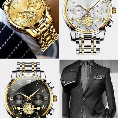 Nuevo cronógrafo multifunción con reloj despertador y 6 agujas