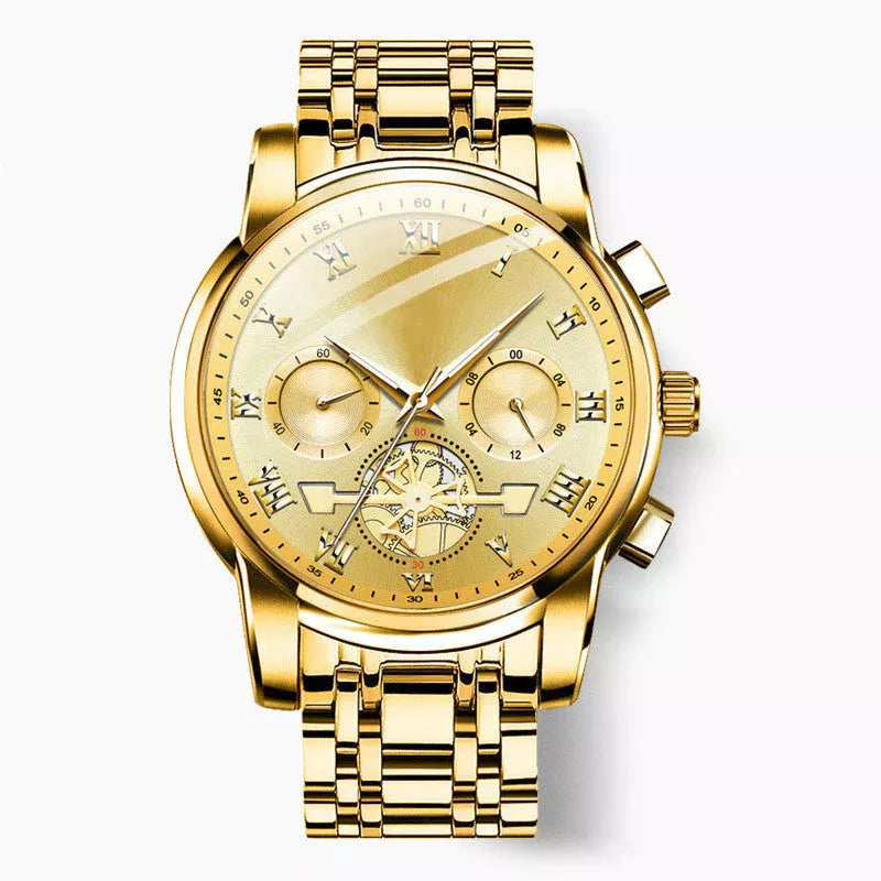 Nuevo cronógrafo multifunción con reloj despertador y 6 agujas